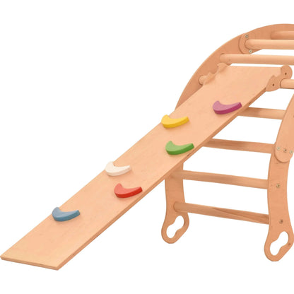 Glijplank met halvemaanvormige handgrepen - accessoire voor de klimdriehoek