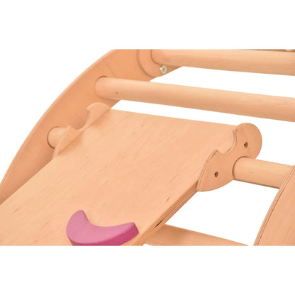 Glijplank met halvemaanvormige handgrepen - accessoire voor de klimdriehoek