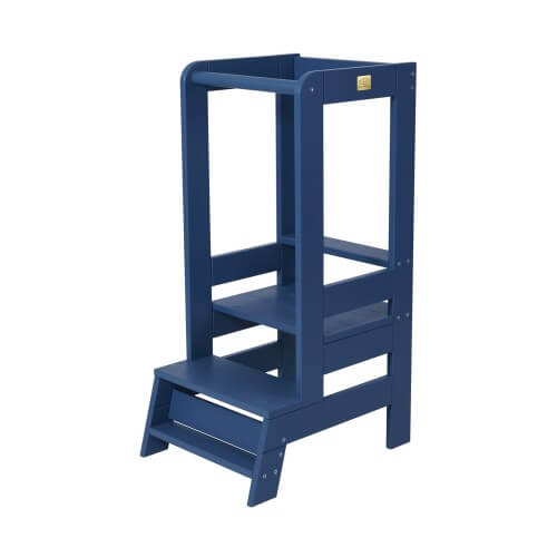 Leertoren Keukenhulpje van hout voor kinderen, div. kleuren