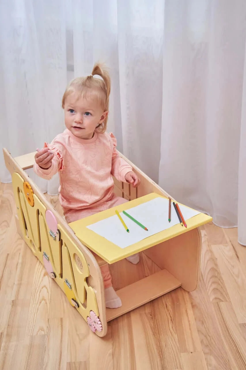 Multifunctionele, meegroeiende leertoren 5-in-1