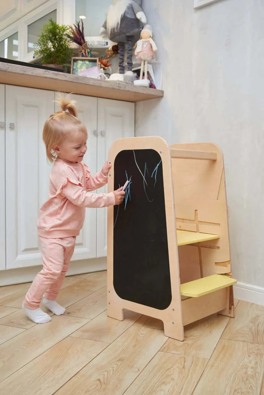 Multifunctionele, meegroeiende leertoren 5-in-1