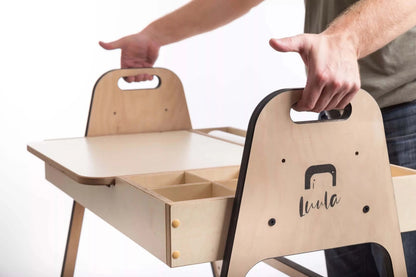 Set schrijf- en tekentafel met stoel "Leni"