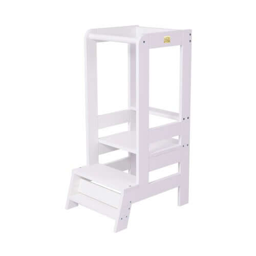 Leertoren Keukenhulpje van hout voor kinderen, div. kleuren